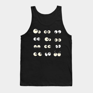 Glowing in the dark spooky eyes Halloween design Tank Top